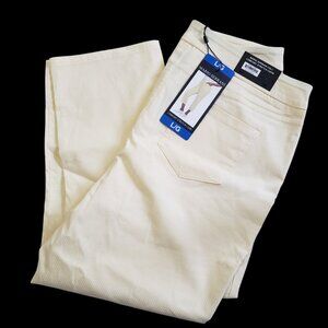 Mario Serrani Italy Ladies' Pull-On Capri Yellow Large Stretch NWT